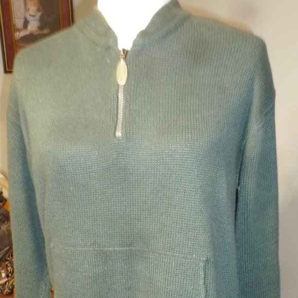 CJ Banks Knitted  Sweater with kangaroo pocket Womens  Size S Top 1/4 Zip - Picture 1 of 11